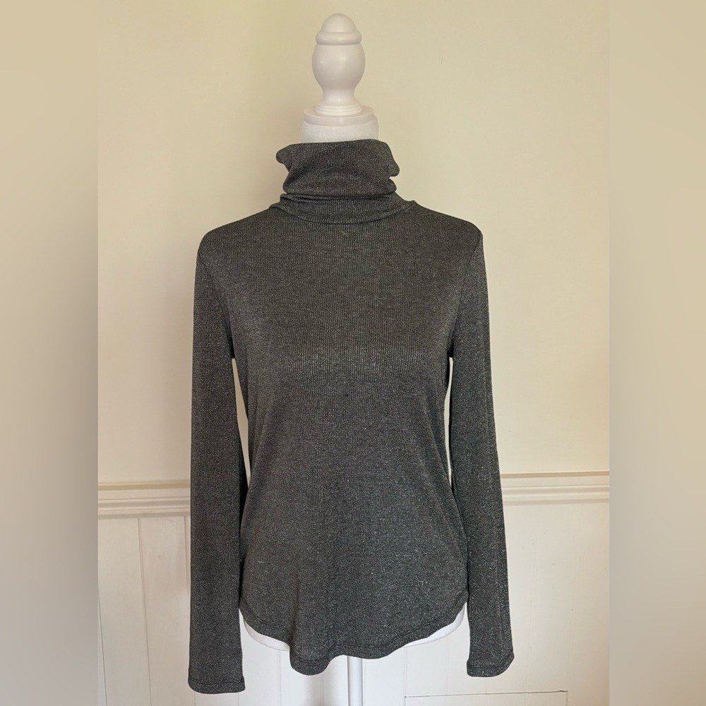 GAP Silver Shimmer Turtle Neck - Size S